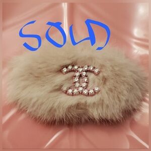 Pink Fur Hair Accessory, Hair Clip